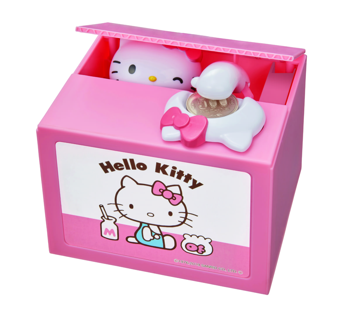 かわいいピンク色の貯金箱！シャイン「ハローキティ バンク」