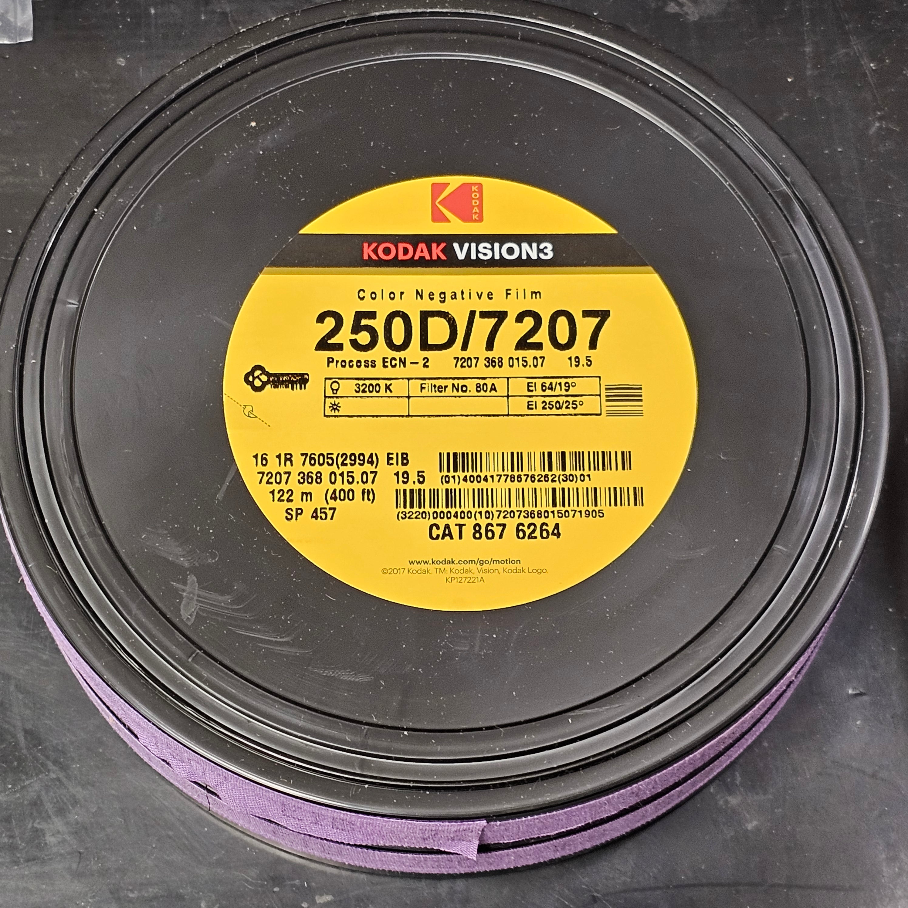 KODAK 16mm 400' VISION3 250D Color Negative Film 7207 – Du-All Camera