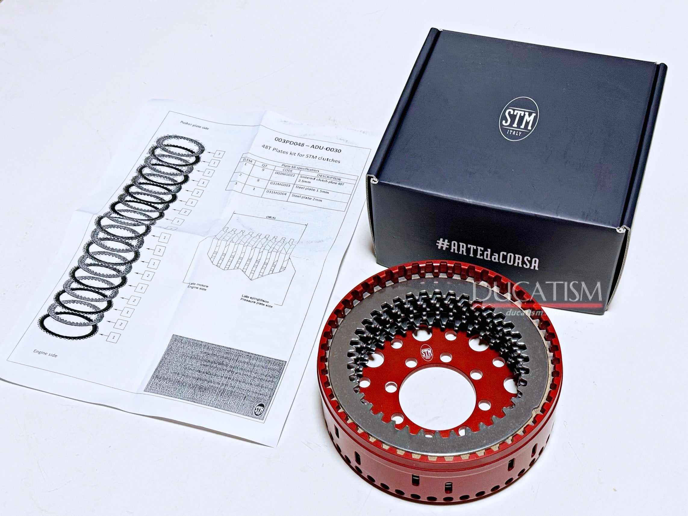 あすつく STM DUCATI Z48 乾式 クラッチ ディスクkit＋鍛造 アウター