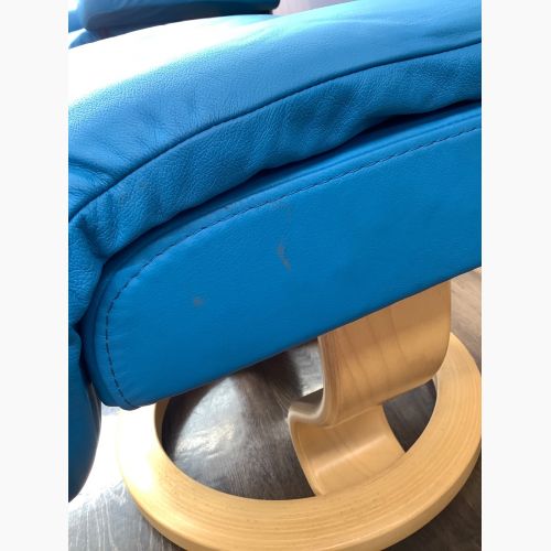 Ekornes (エコーネス) チェア ライトブルー オットマン付 限定カラー