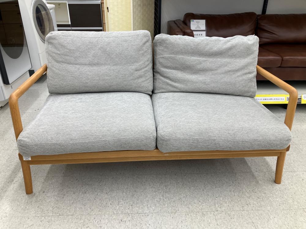 KEYUCA (ケユカ) 2.5人掛けソファー 幅:約150㎝ ナチュラル×グレー