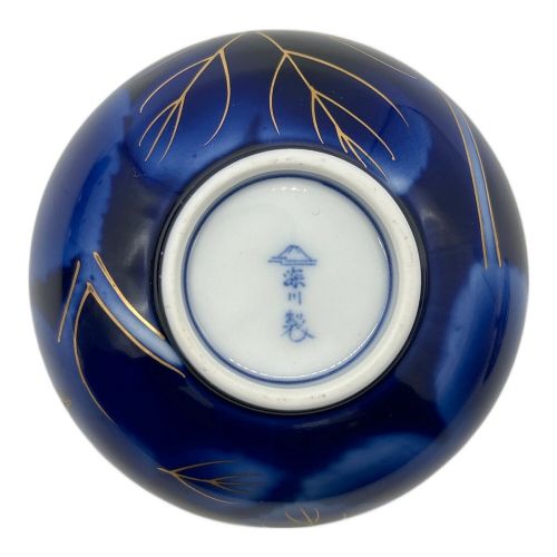 深川製磁 (フカガワセイジ) 茶器セット 染錦瑠璃葡萄 急須1・湯呑み5