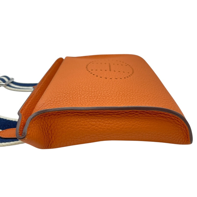 エルメス HERMES ヴィドポッシュ W刻 オレンジ SV金具 トゴ ユニ