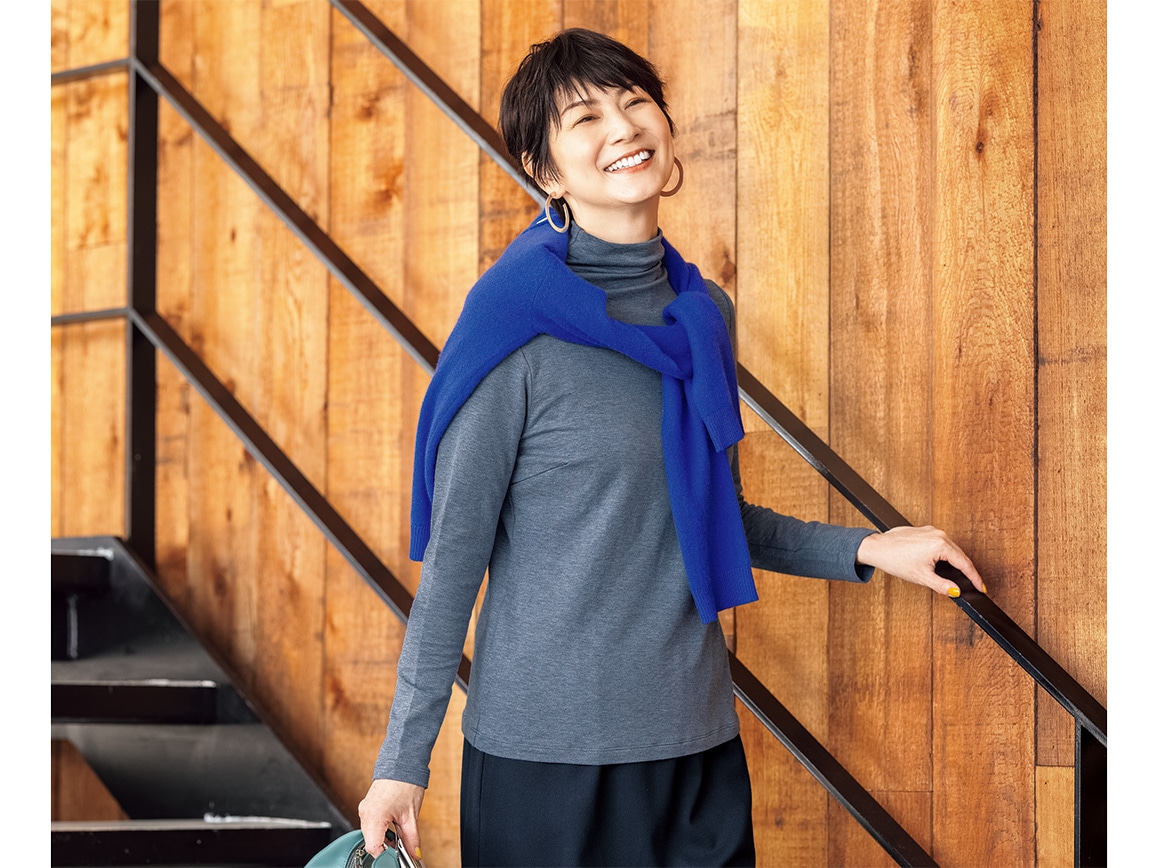 ハルメク×テンセルTM あったかプルオーバー（ボトルネック）(02_M