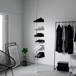 オープンシューズラック6足SET White SET-D-OSR6-WH｜平安伸銅工業