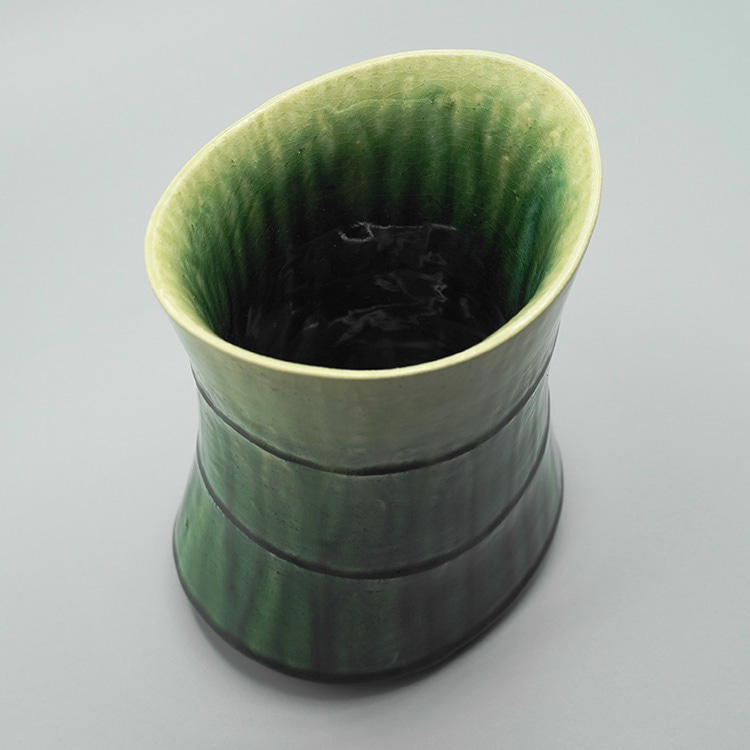 鈴木徹]陶芸『緑釉花器』: JALショッピング｜JAL Mall｜ショッピングで