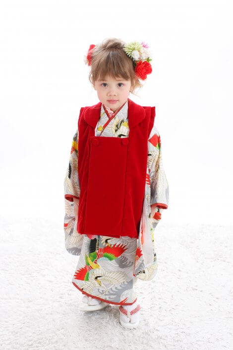 モダン鶴 シリーズ｜七五三レンタル着物のレトロ【おしゃれ着物いちは