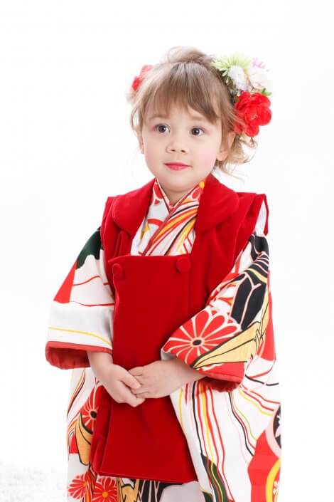 七五三レンタル着物 3歳 大正ロマンなアンティーク 着物