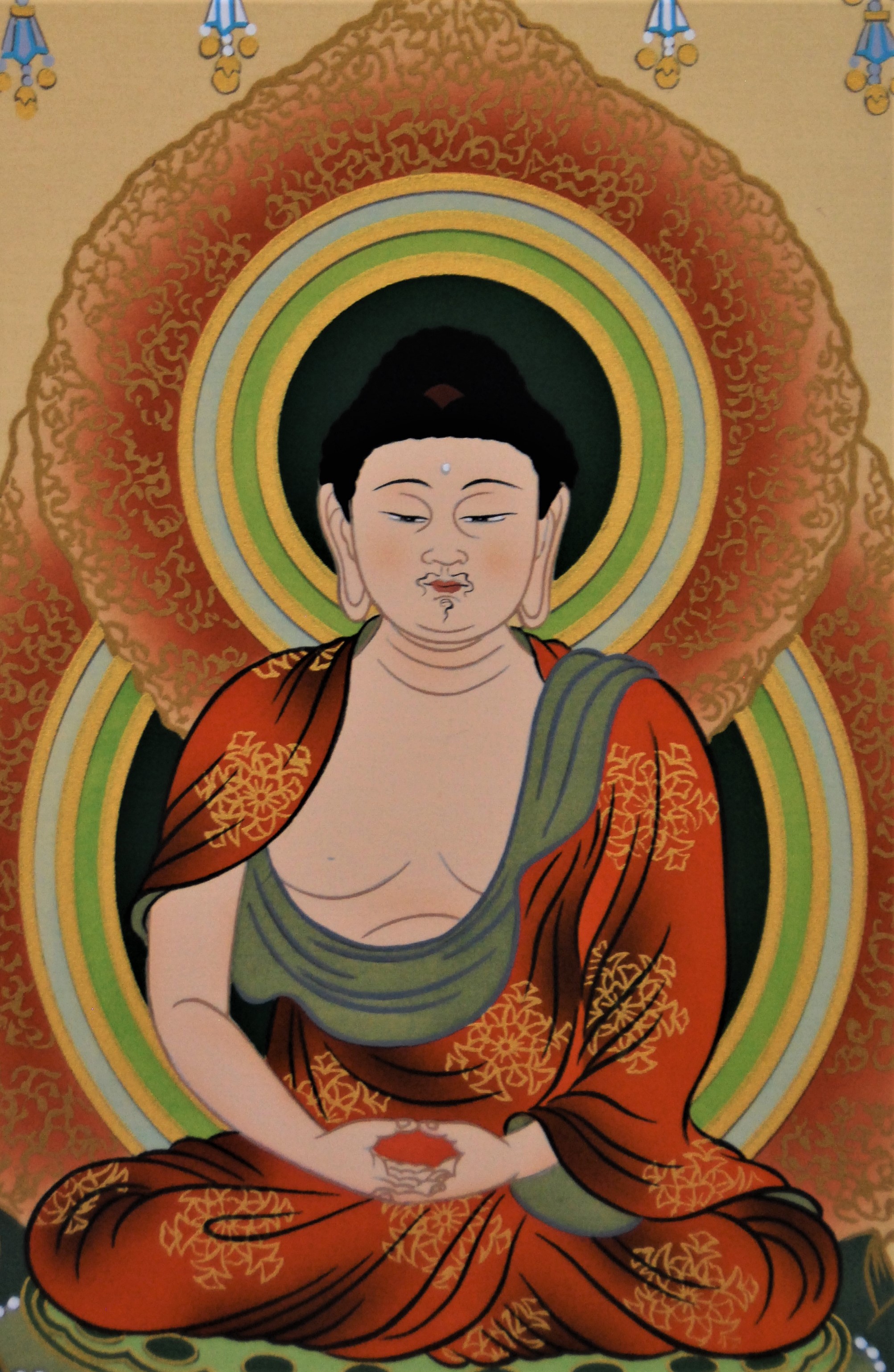 阿波掛軸堂 / K-08 曹洞三尊佛【絹本肉筆】(伊藤香川）