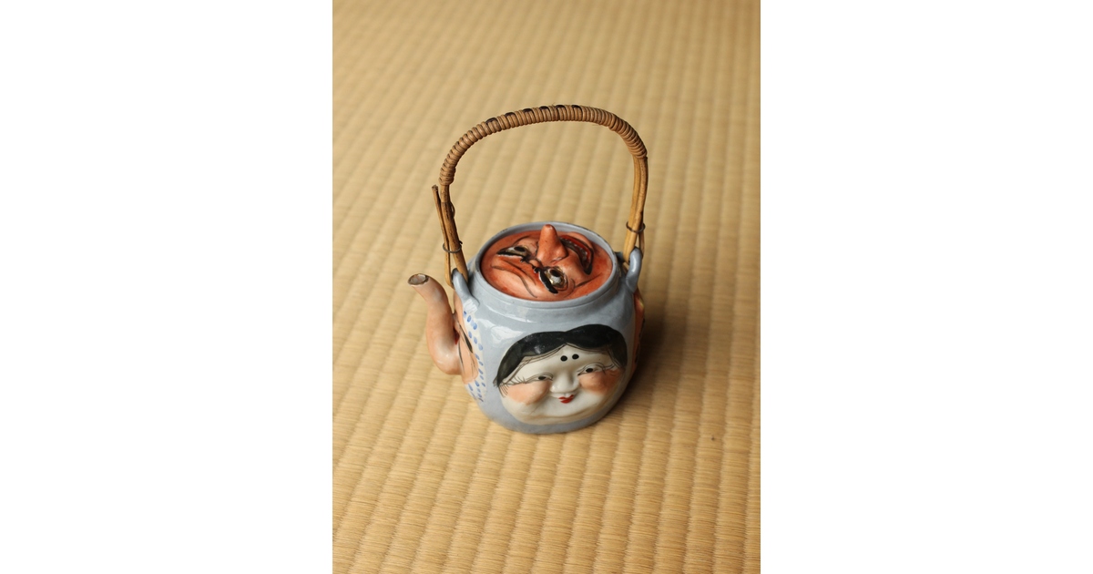 萬古 人面急須 おかめ 達磨 天狗 鬼 ひょっとこ P512｜骨董店 のびる