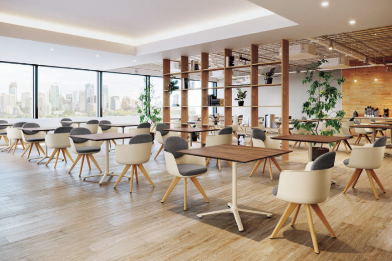 オカムラ フローリスチェア(Foiris) ミーティングチェア スチール4本脚