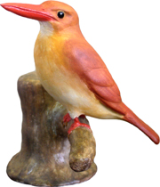 カービングやジオラマを楽しめる 手作り鳥フィギュア◇アカショウビン