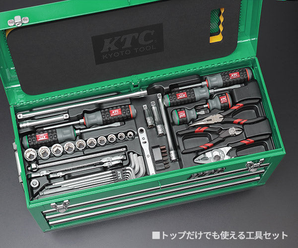 KTC 9.5sq. 92点工具セット マラカイトグリーン SK39224XMLGREM