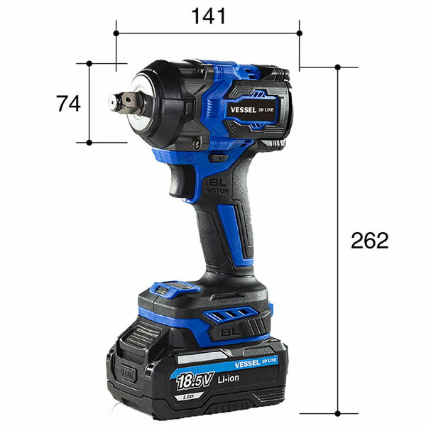 ベッセル SP-8141J 充電式インパクトレンチ 18.5V 12.7sq 最大トルク