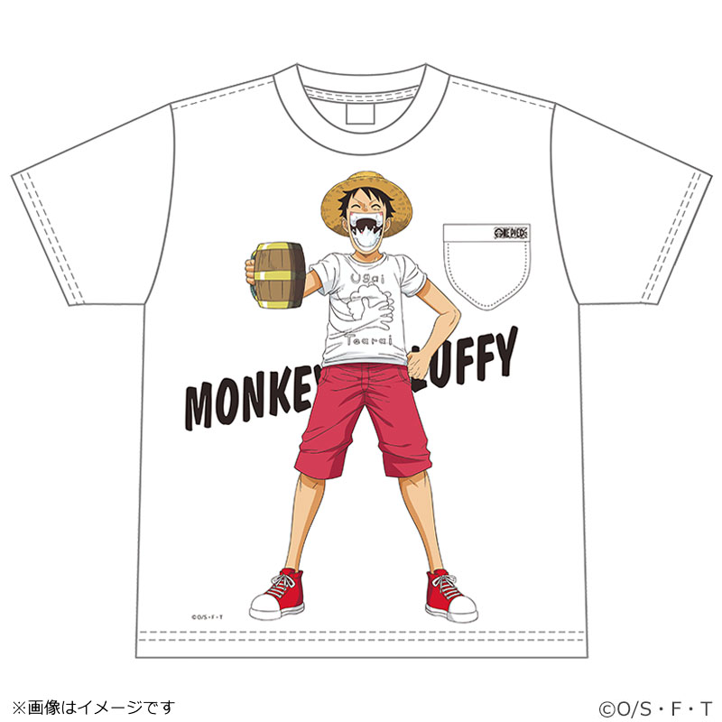 フジテレビ限定】ワンピース 感染予防メッセージ Tシャツ ルフィ