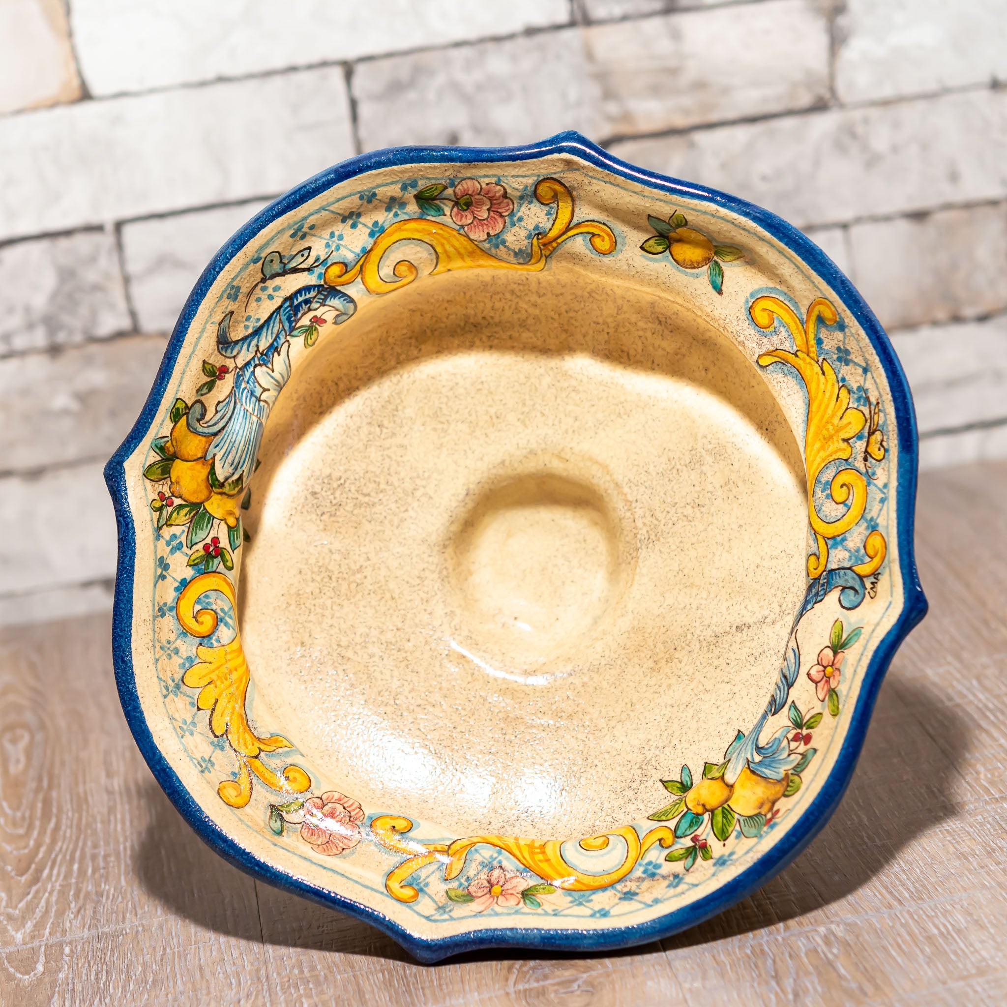 アウトレット】イタリア製 陶器足付き花瓶 コンポート - エステルノ