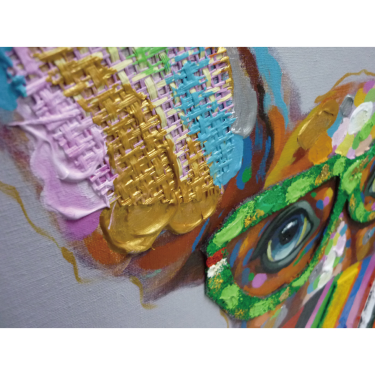 オイルペイントアート カラフルオウルL: ビジター表示商品｜ファンビ