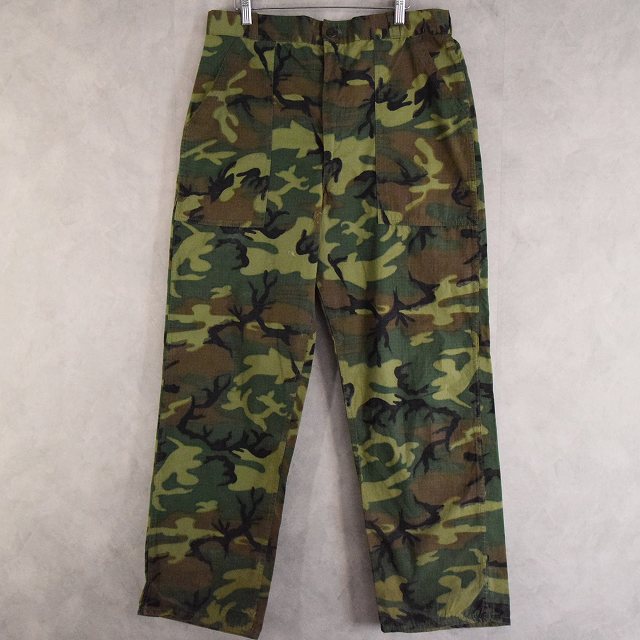 60's ERDL迷彩 グリーンリーフ リップストップ地 ベイカーパンツ W35