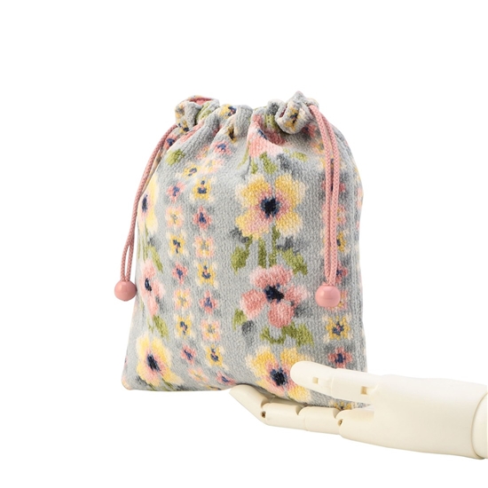 エアリーガーデン 巾着 AGA-257220(シルバーグレー): FEILER