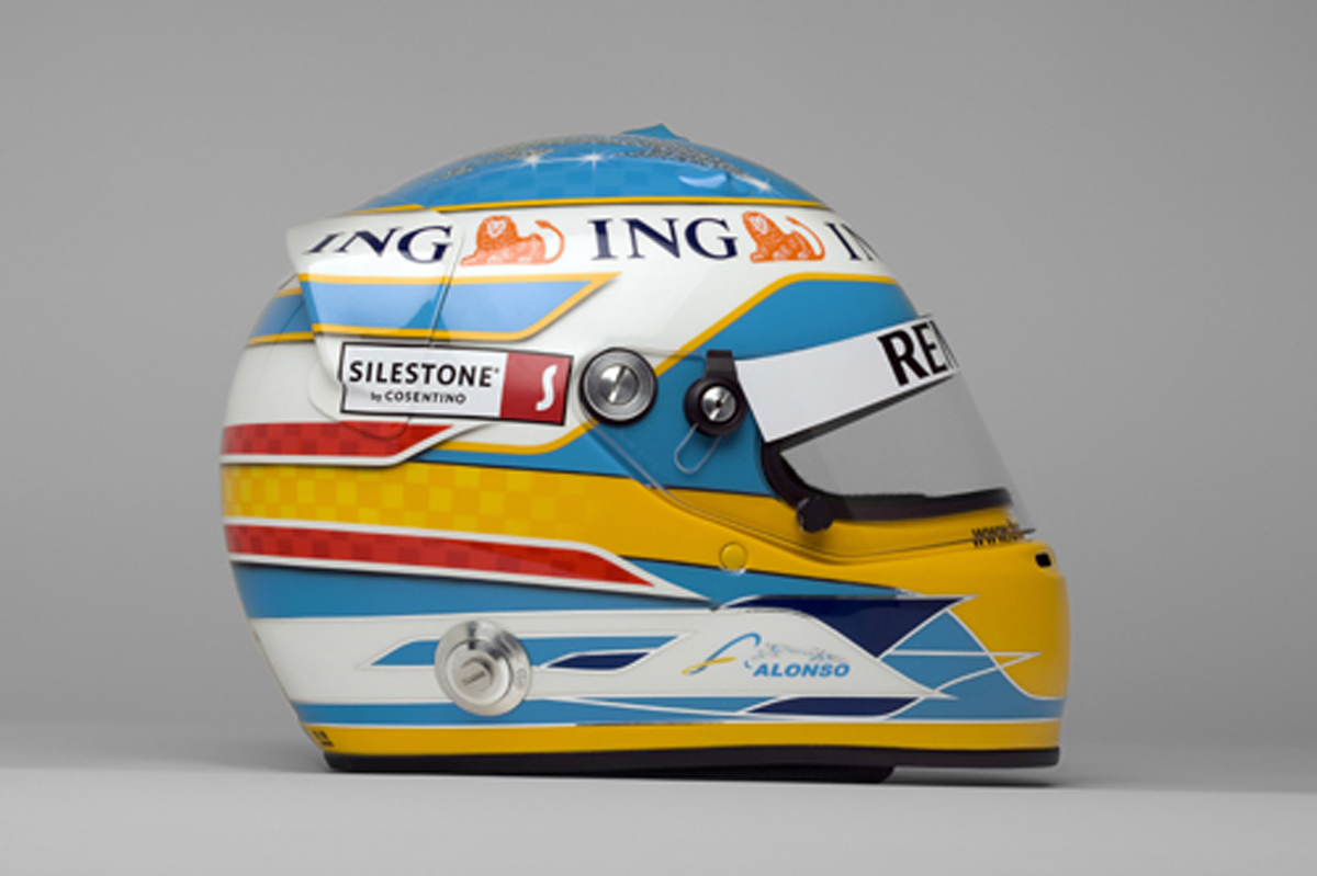 フェルナンド・アロンソ ヘルメット （2008年） 【 F1-Gate .com 】