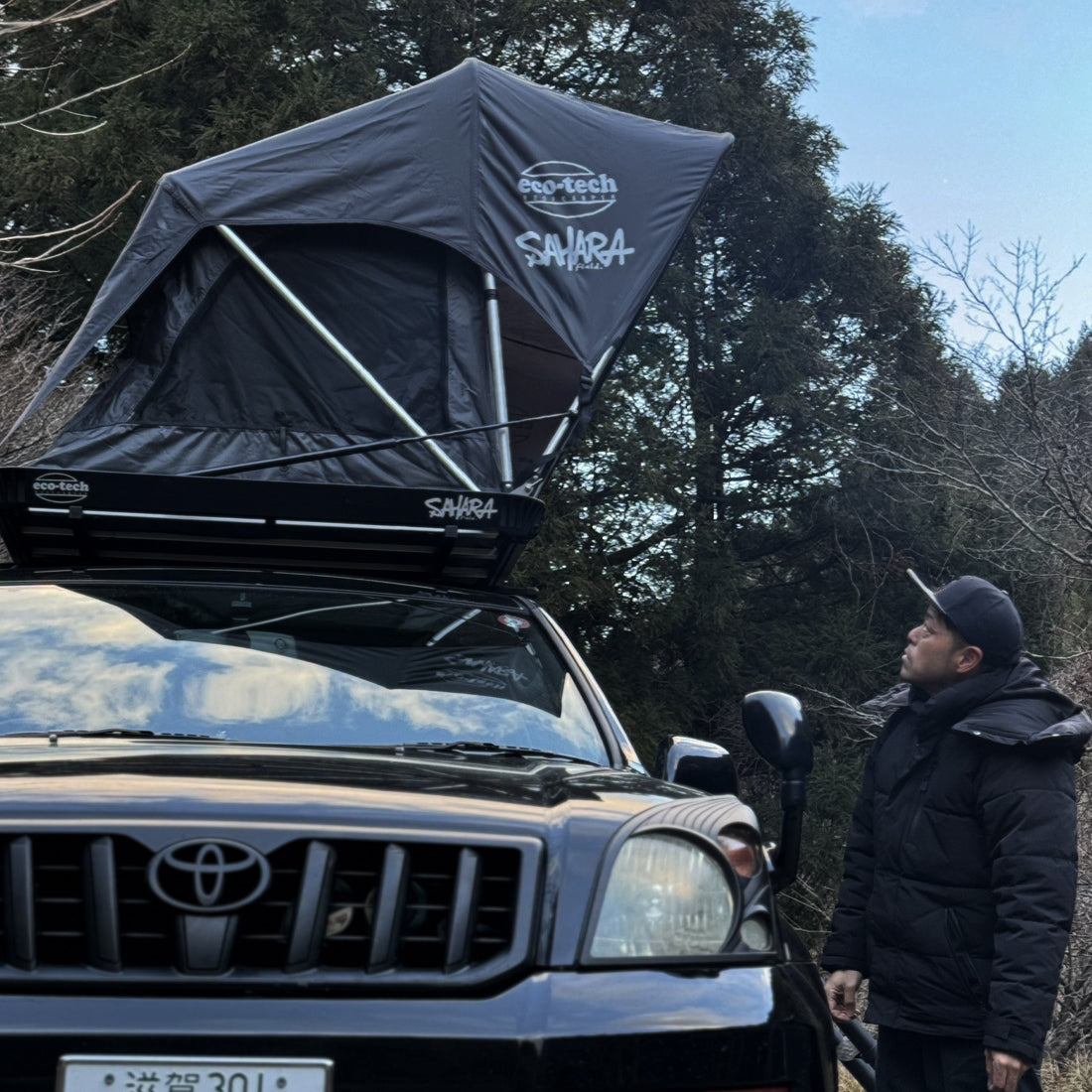 FieldSAHARA × eco-tech コラボルーフテント T-10S ワンタッチ BLACK