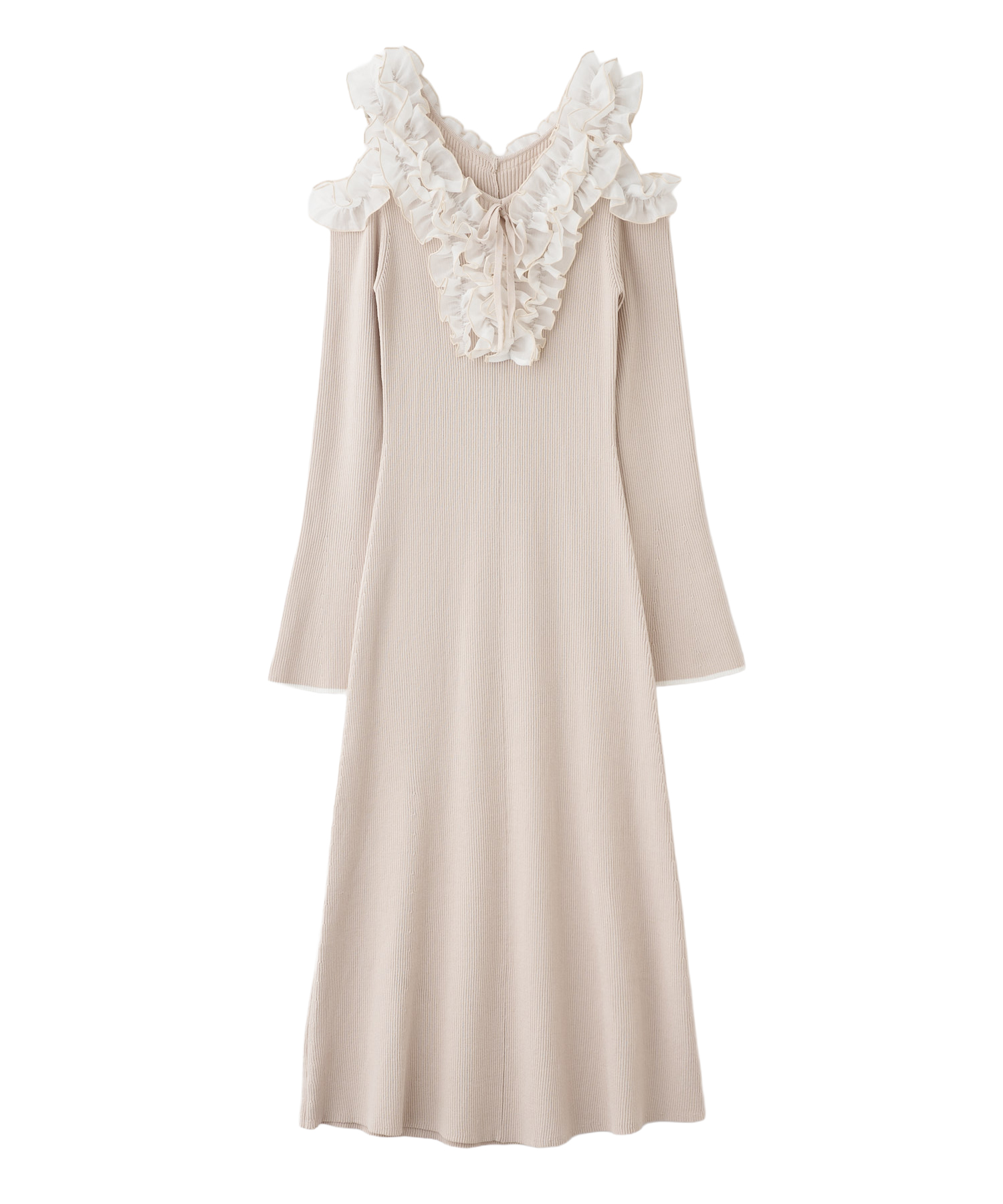 バイカラーフリルニットワンピース｜PETAL ONLINE（ペタルオンライン）