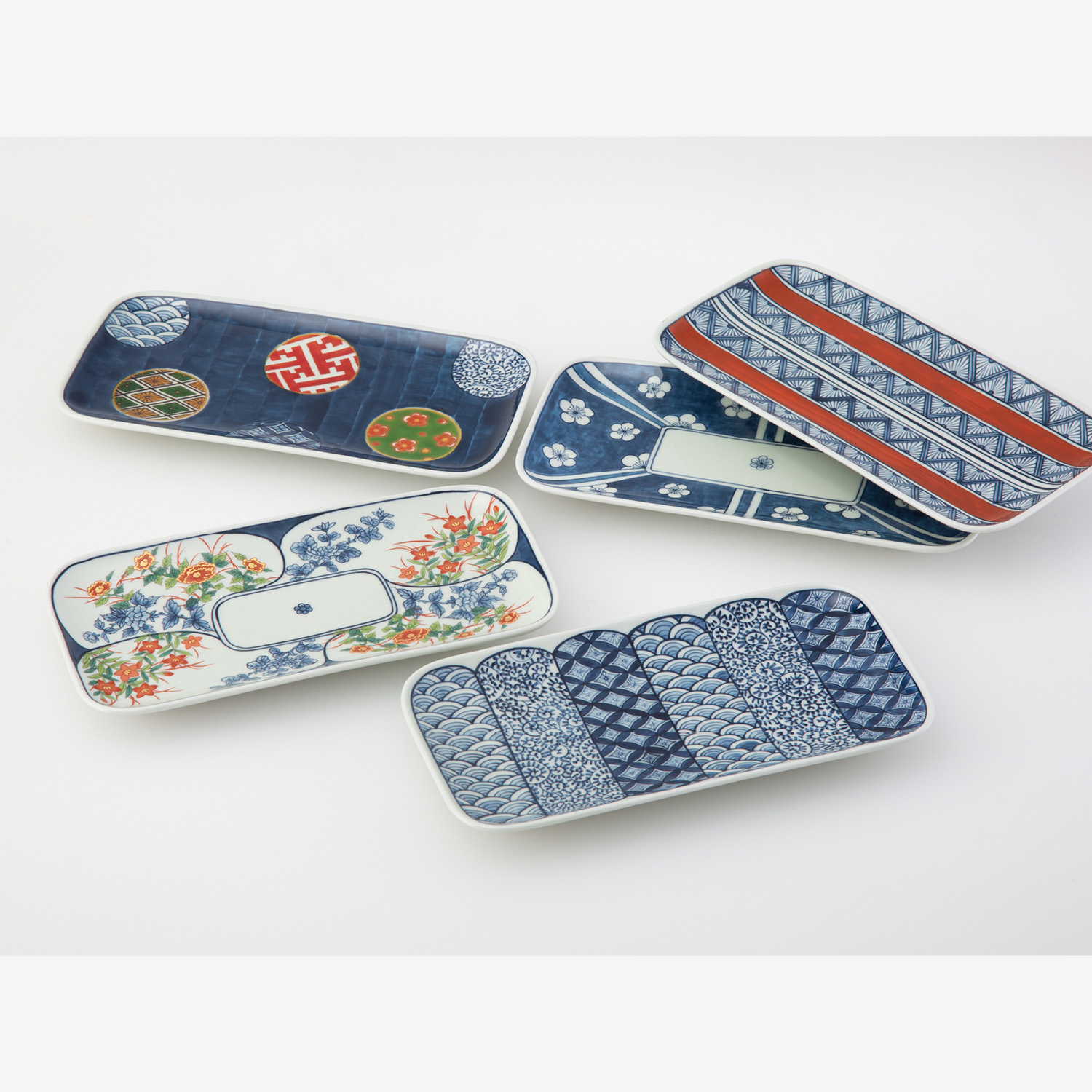 Price Gift｜染錦文様 長角皿揃｜西海陶器 | SAIKAI B-SHOP｜西海陶器