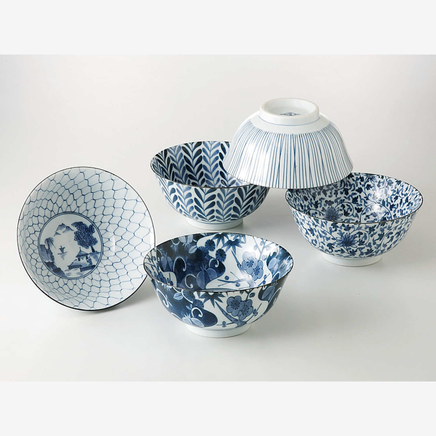 Price Gift｜藍絵変り 多用鉢揃｜西海陶器 | SAIKAI B-SHOP｜西海陶器