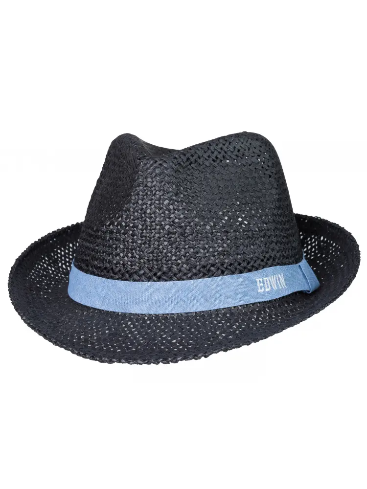 ブラック 【EDWIN(エドウィン)】中折れデニム生地巻きHAT | フォーエル