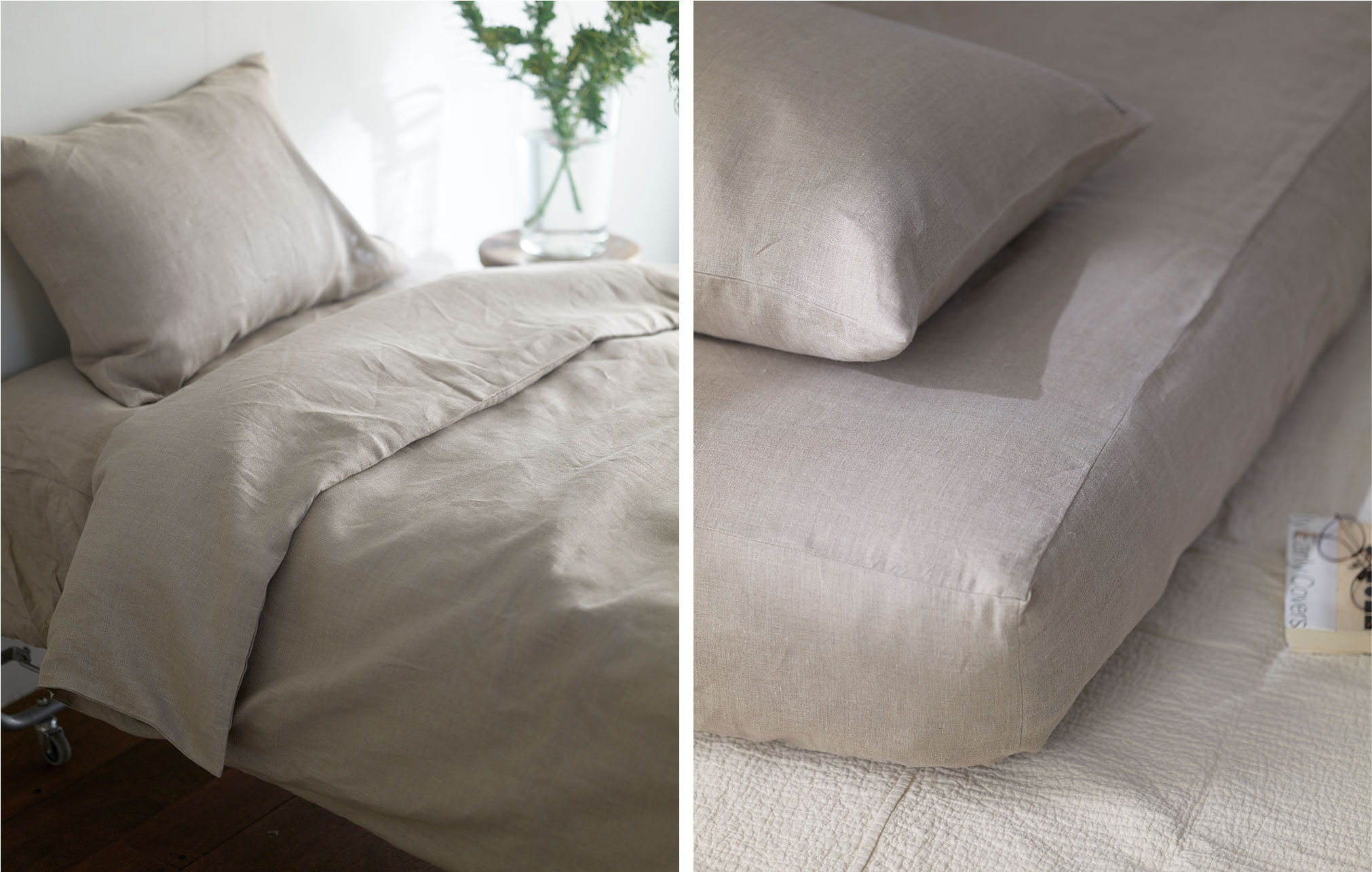 リネン ボックスシーツ シングル ナチュラル | fog linen work