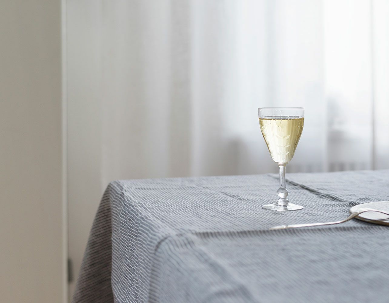 リネン テーブルクロス S グレーホワイトストライプ | fog linen work