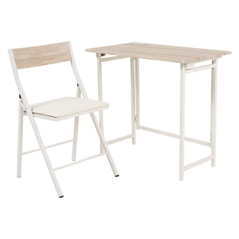 折りたたみデスク チェアセット おしゃれ クッション 幅80cm 奥行45