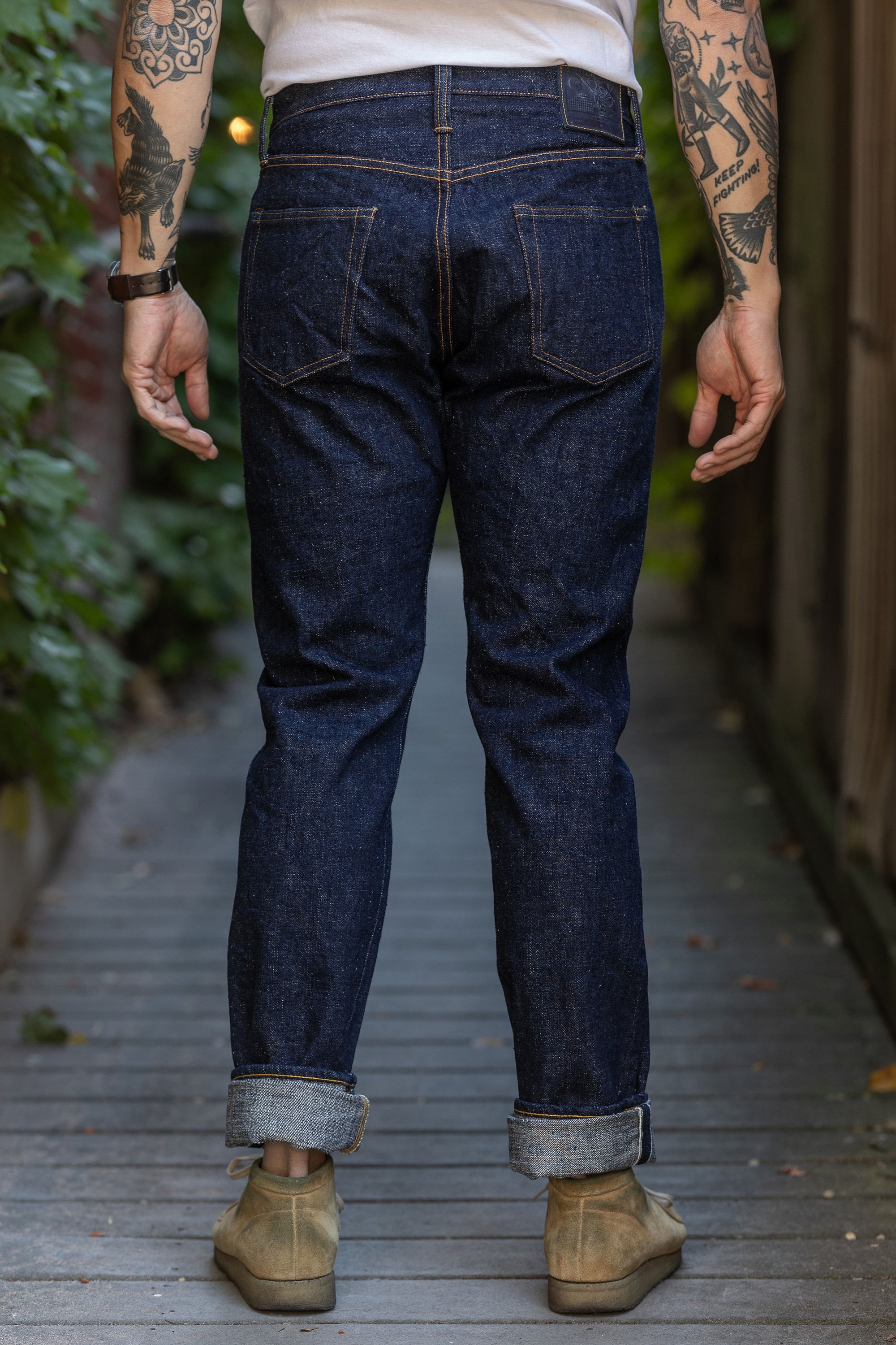 Samurai S211AX Ai Benkei - 18oz Natural Indigo Relaxed Tapered