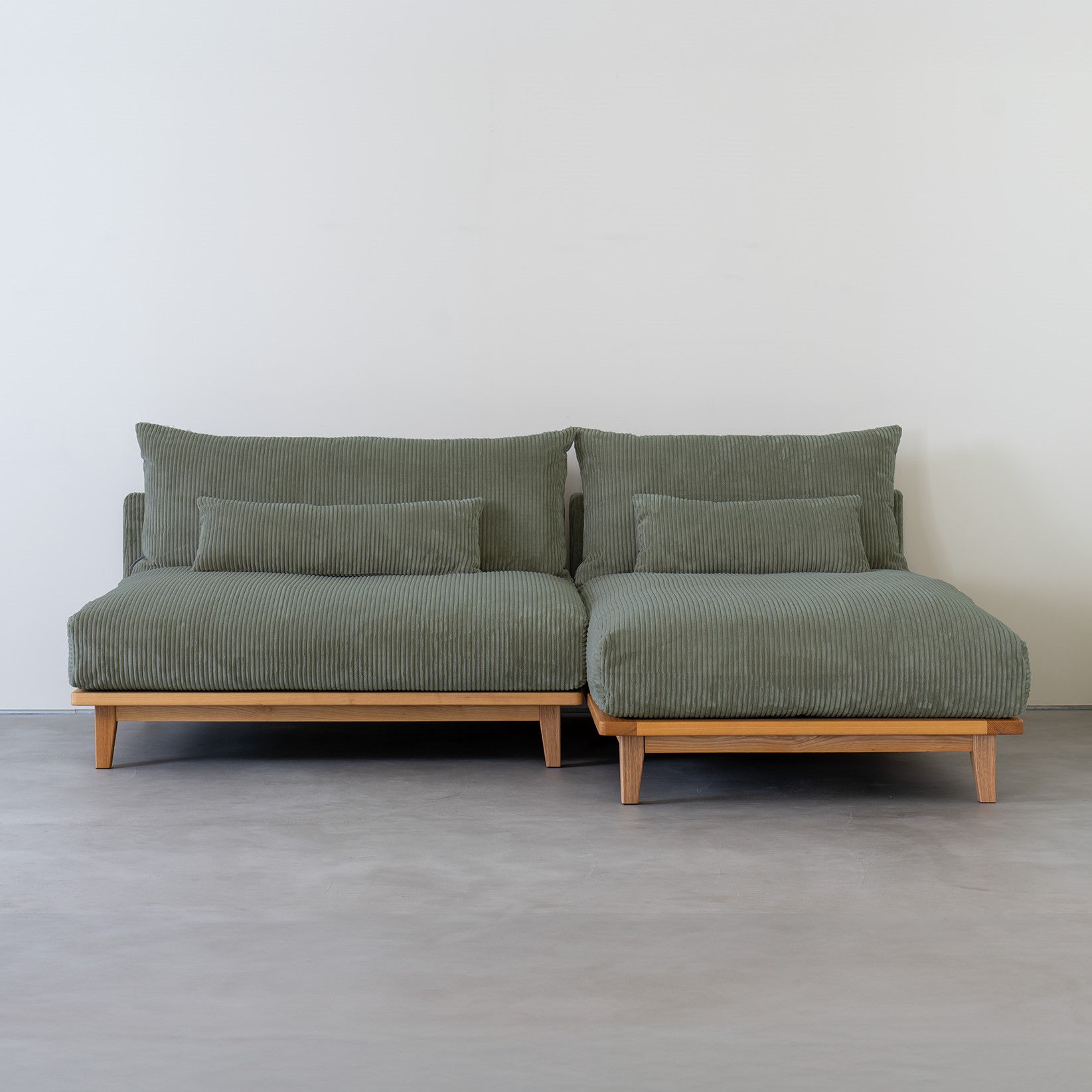 幸せになるソファ ワイド＋ロングセット コーデュロイ生地 - オーナー