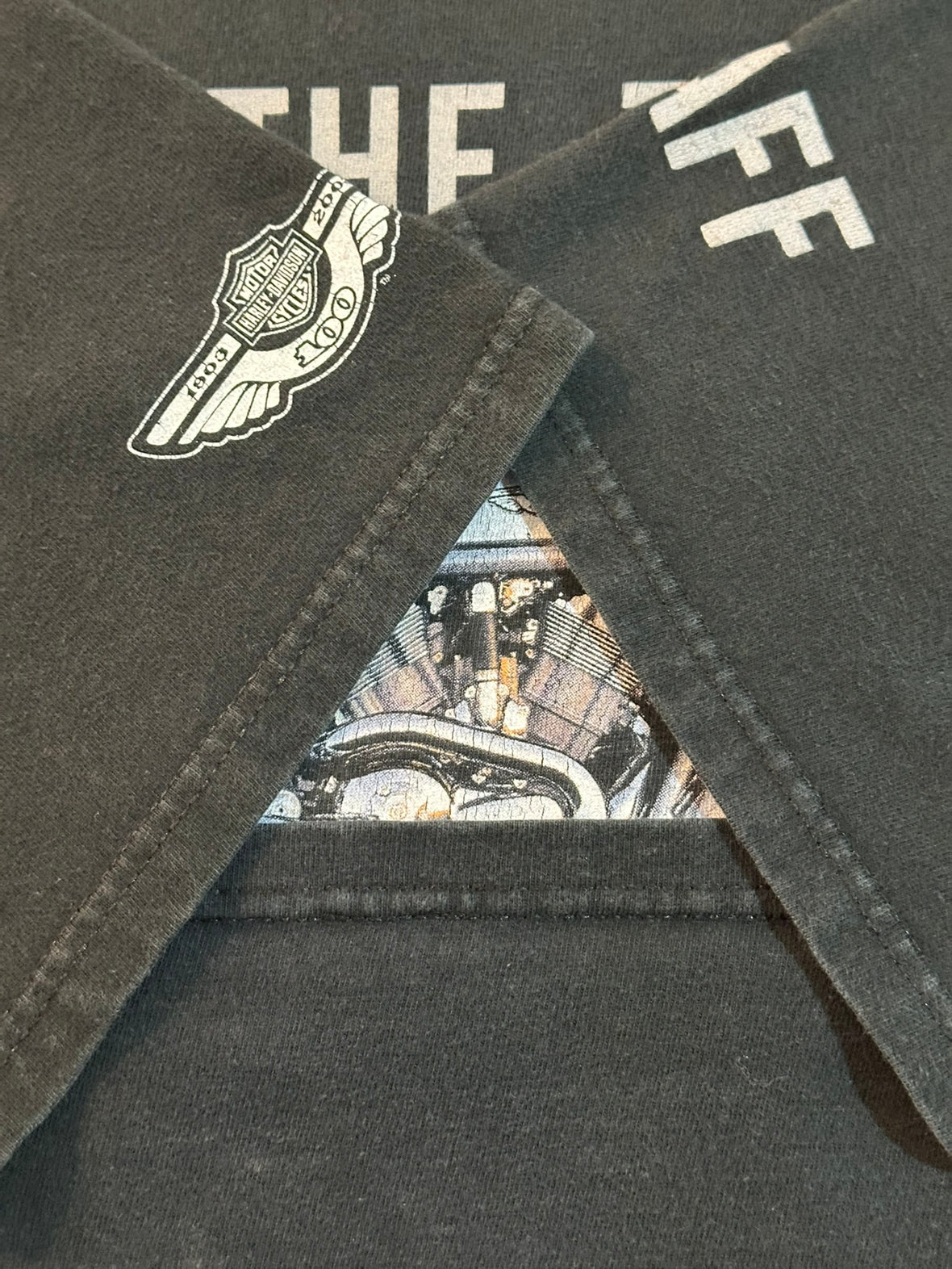 00's HARLEY-DAVIDSON 「Kick The Tires Staff Tee」ハーレーTシャツ