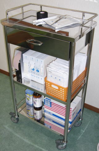 ステンレス接骨院用ワゴン 500mm×300mm×920mm｜ステンレスインテリア