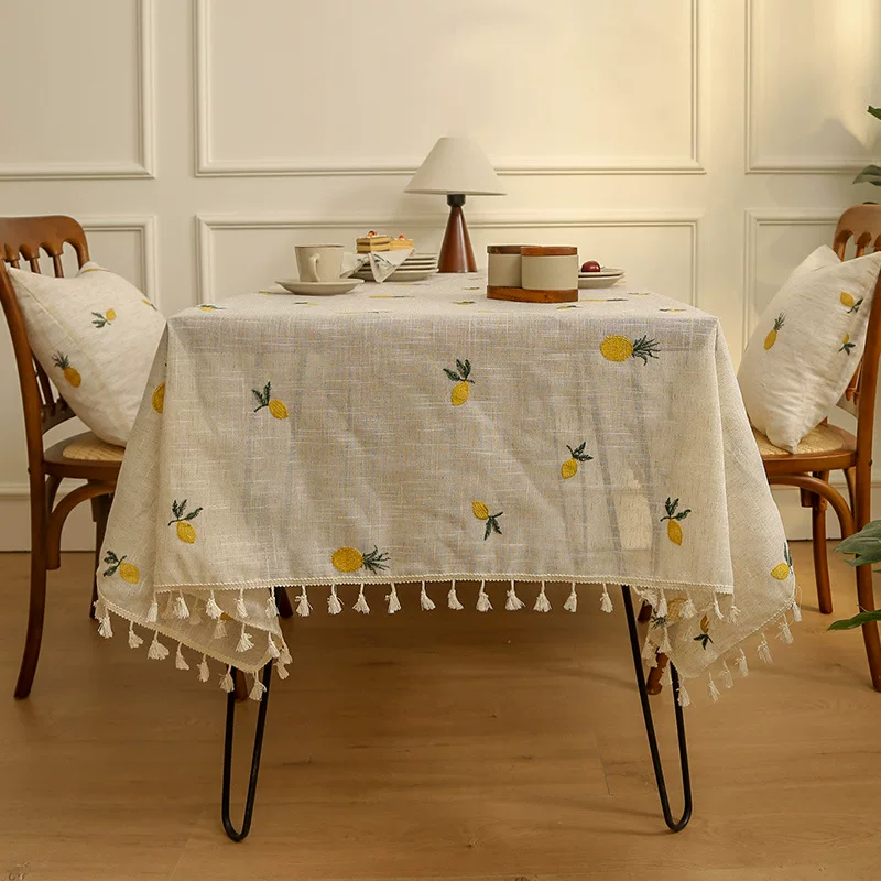 テーブルクロス 和風花鳥柄タッセル付きセンタークロス センタークロス