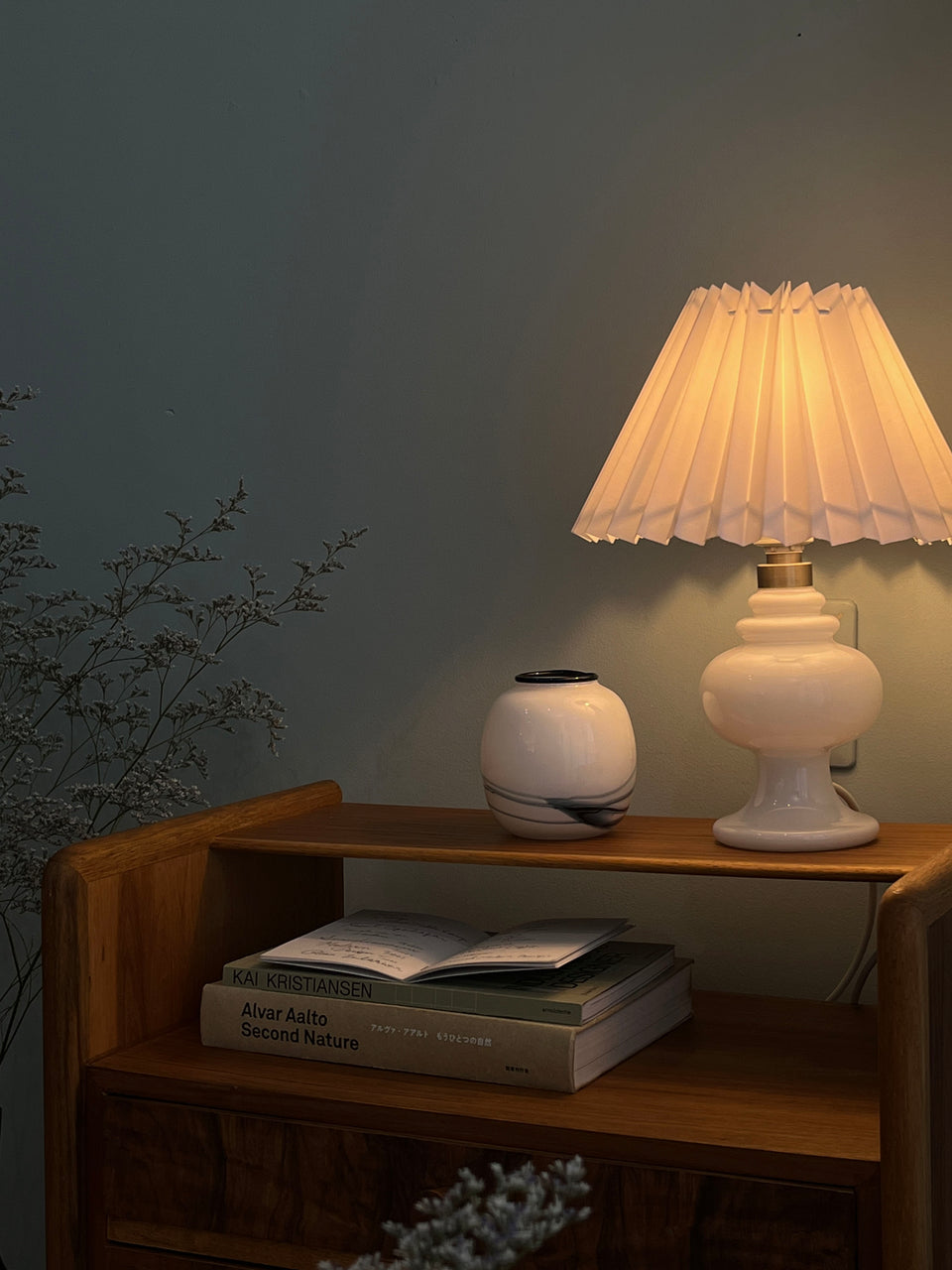 北欧ヴィンテージ ガラス フラワーベース 花瓶 インテリア