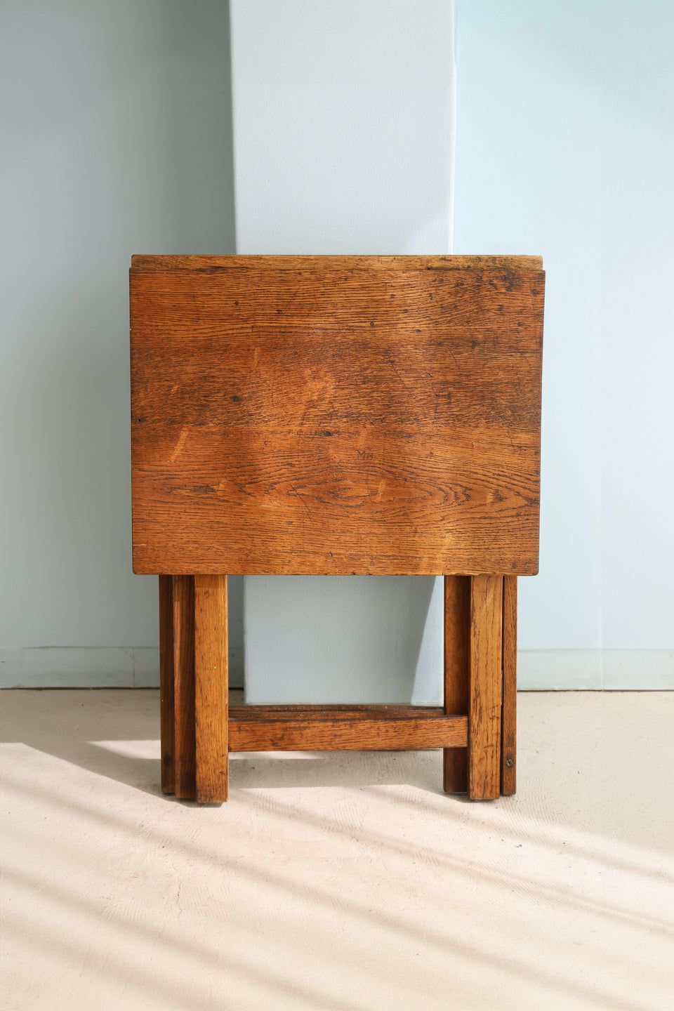 イギリスヴィンテージ 折りたたみ スクールデスク 学校机 シャビー