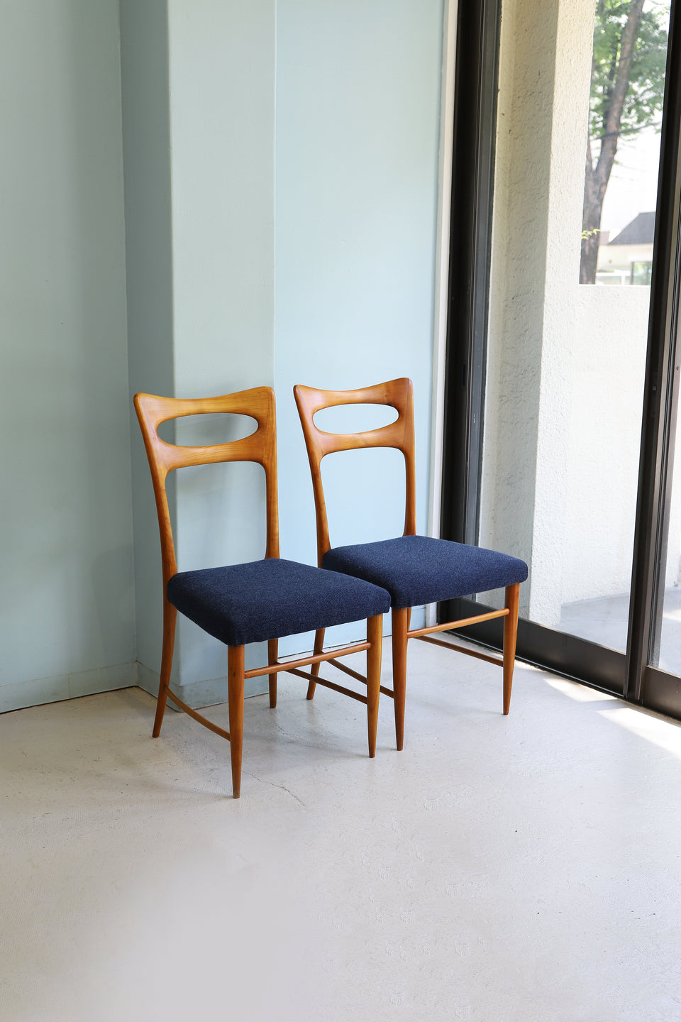 イタリアヴィンテージ ダイニングチェア 椅子 チェリー材/Italian