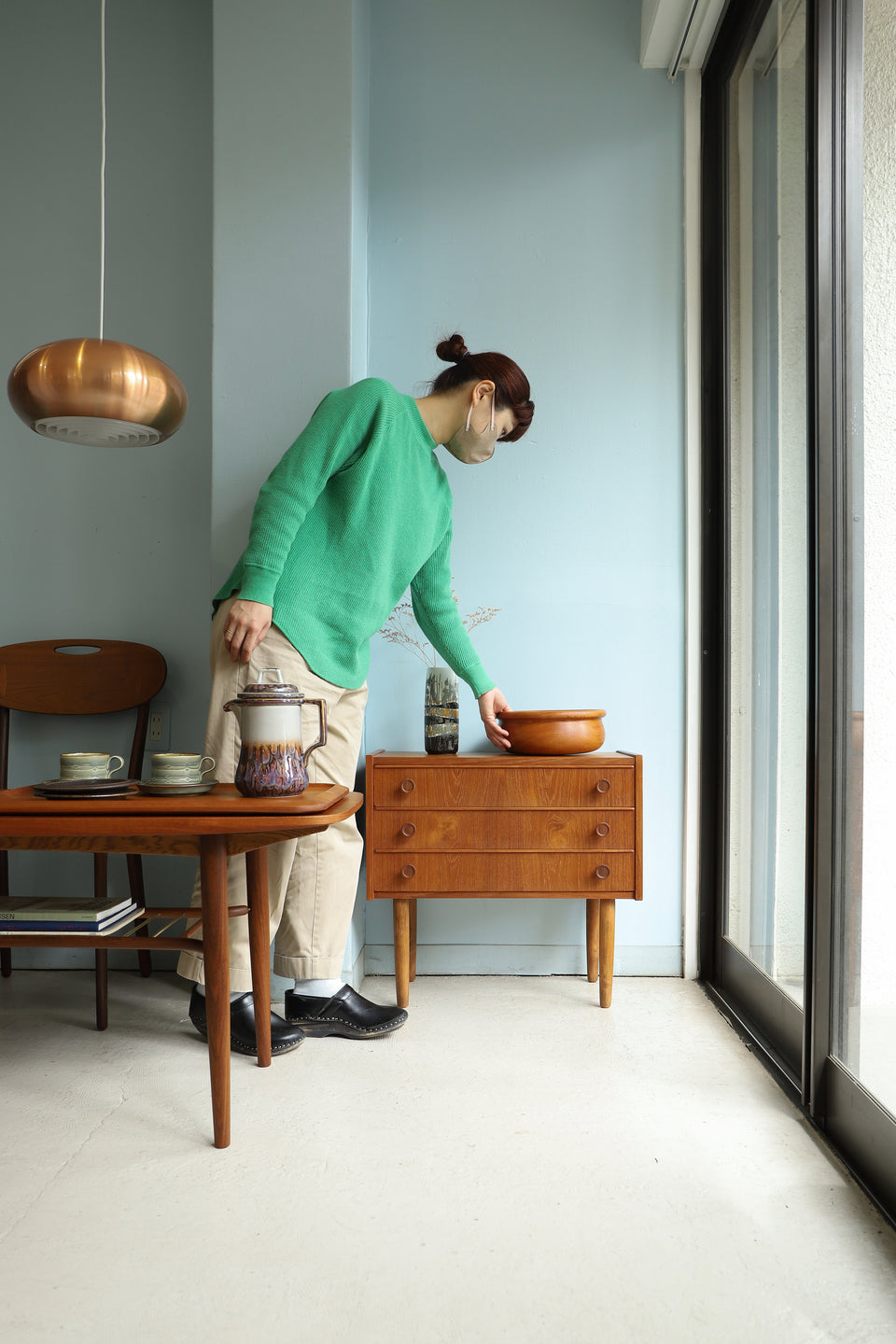 ヴィンテージ チークボウル 北欧インテリア/Vintage Teakwood Bowl