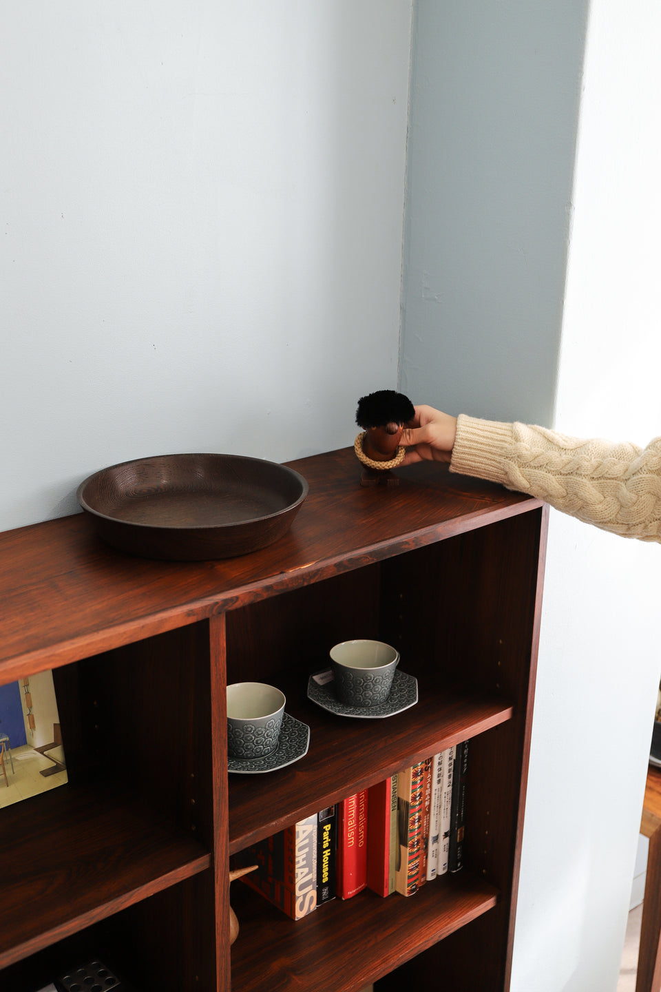 デンマークヴィンテージ ブックケース ローズウッド 本棚 北欧家具