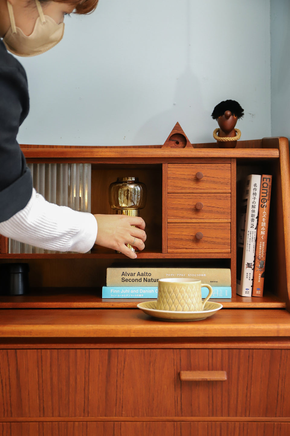 デンマークヴィンテージ ライティングビューロー デスク チェスト 北欧