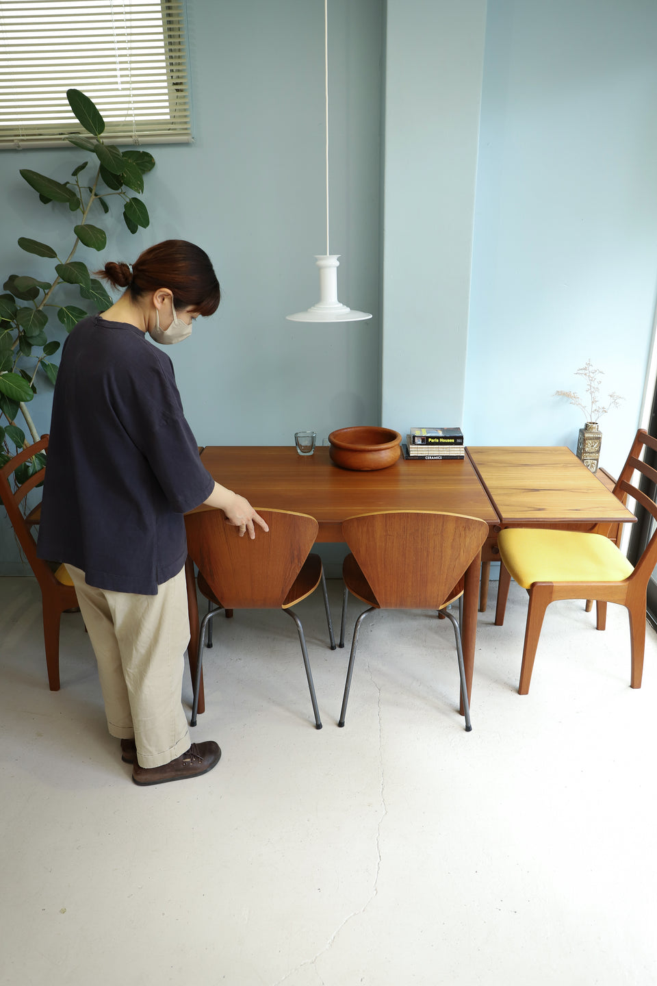 デンマークヴィンテージ ダイニングテーブル エクステンション 北欧