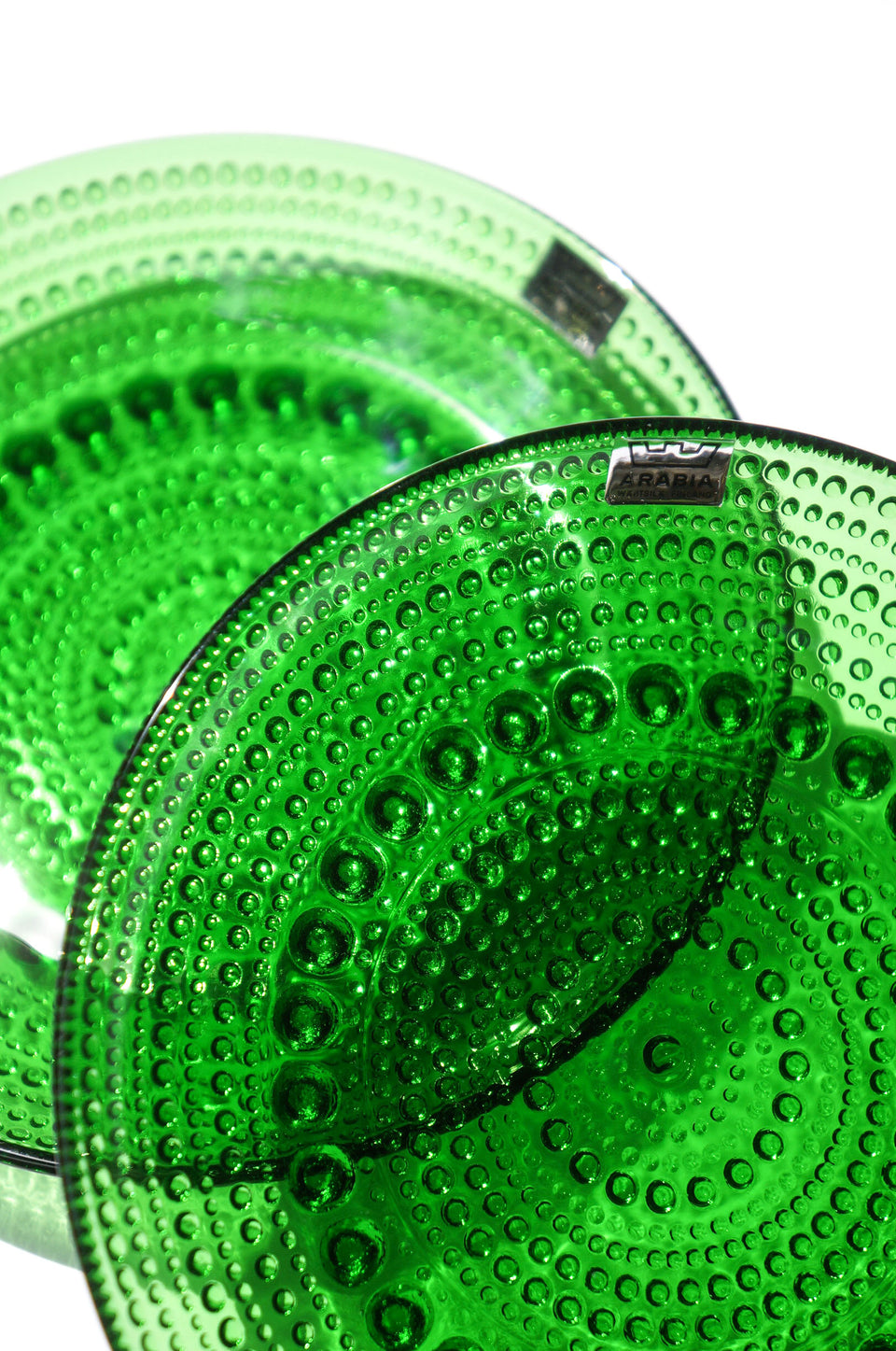 ARABIA Nuutajarvi Kastehelmi Plate 14cm Green/アラビア