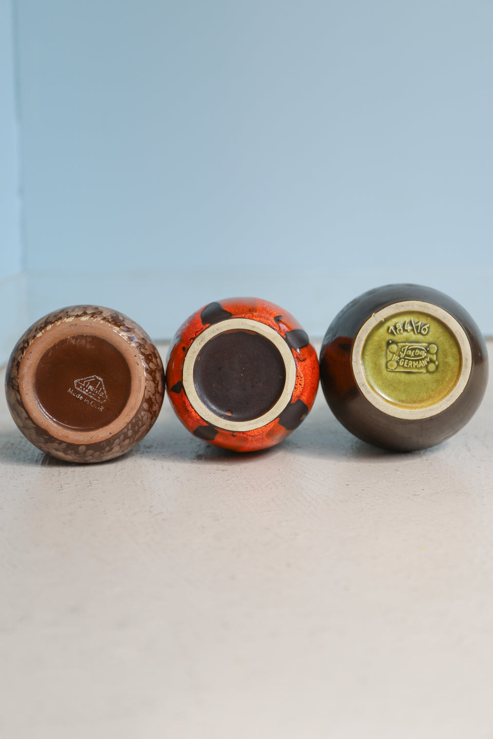 ドイツヴィンテージ フラワーベース ファットラヴァ 花器 ミッド