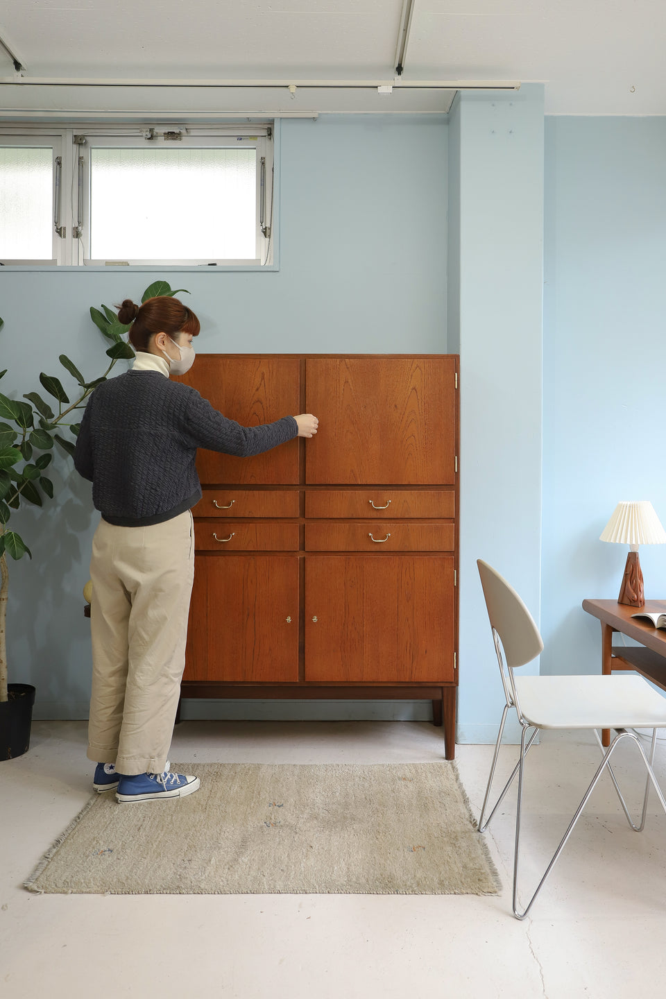 デンマークヴィンテージ ハイキャビネット 収納 ミッドセンチュリー