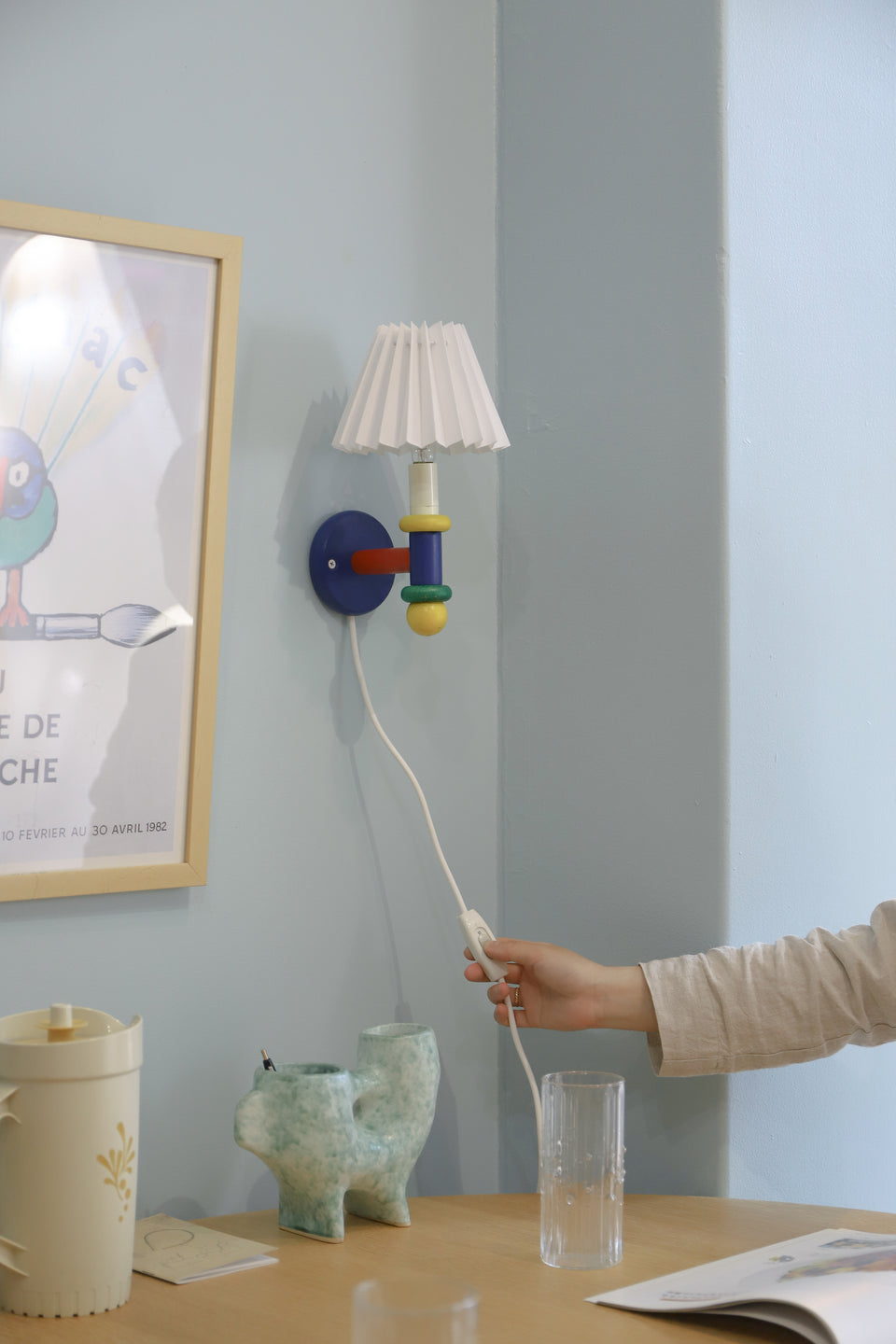 北欧ヴィンテージ ウォールランプ パイン材 間接照明 インテリア