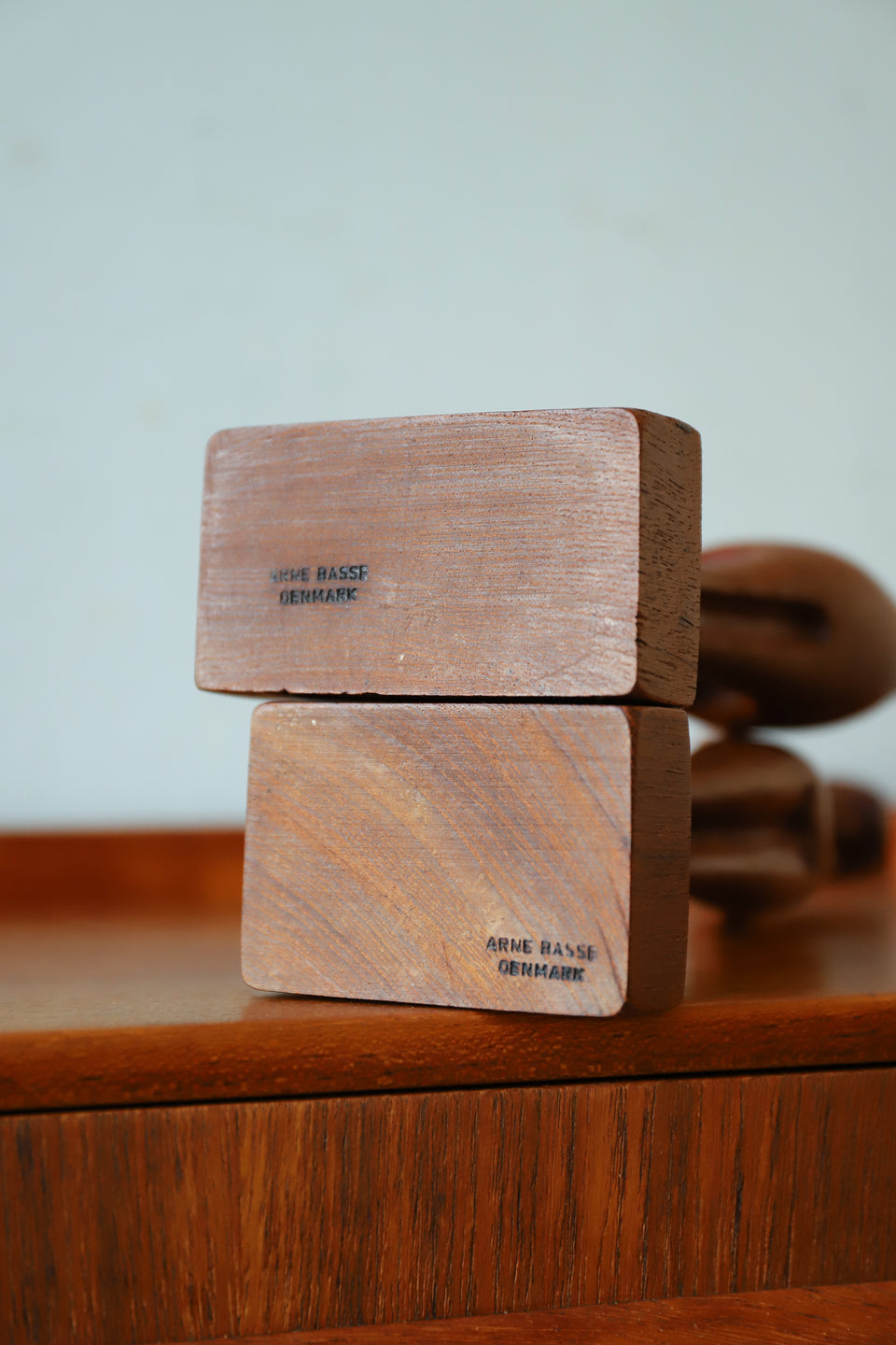 デンマーク ヴィンテージ アルネ・バッセ 彫刻 オブジェ チーク材