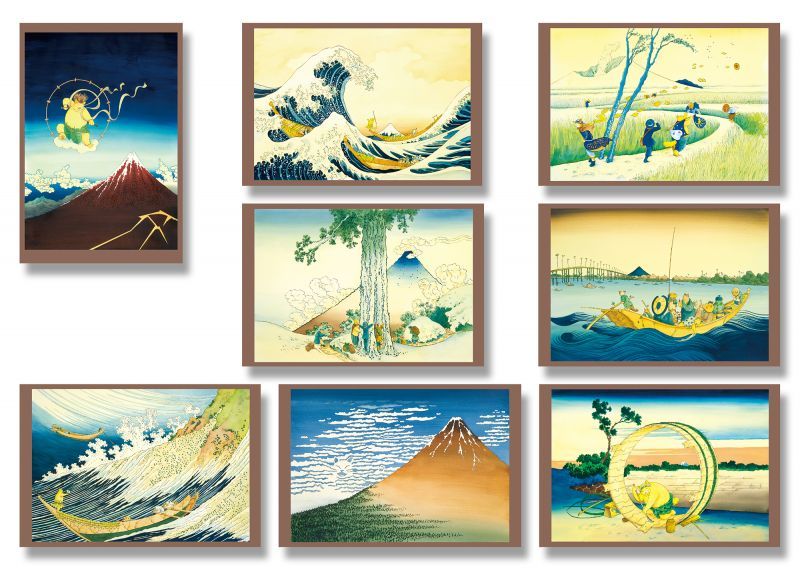 ATAGOAL×HOKUSAI ポストカード8種類 Aセット ・ますむらひろし ポスト